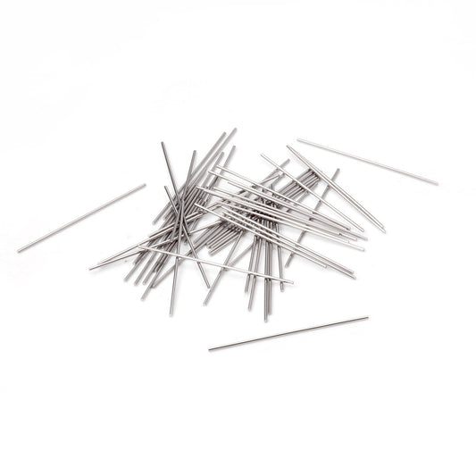 ASON 100pcs/lot Stainless Steel Bar Metal Rod Charm Accessories for DIY Jewelry Making Supplies