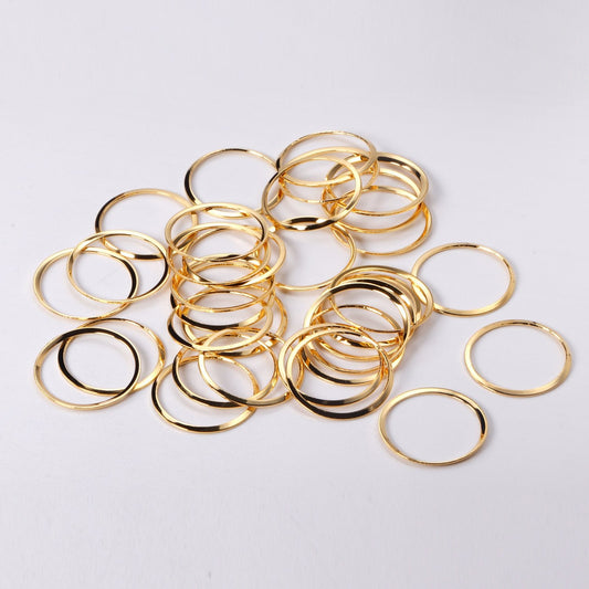 ASON 100Pcs/Lot Fashion Round Charm Stainless Steel 316L Circle Type Pendant Wholesale For Jewelry Accessories Making Supplies