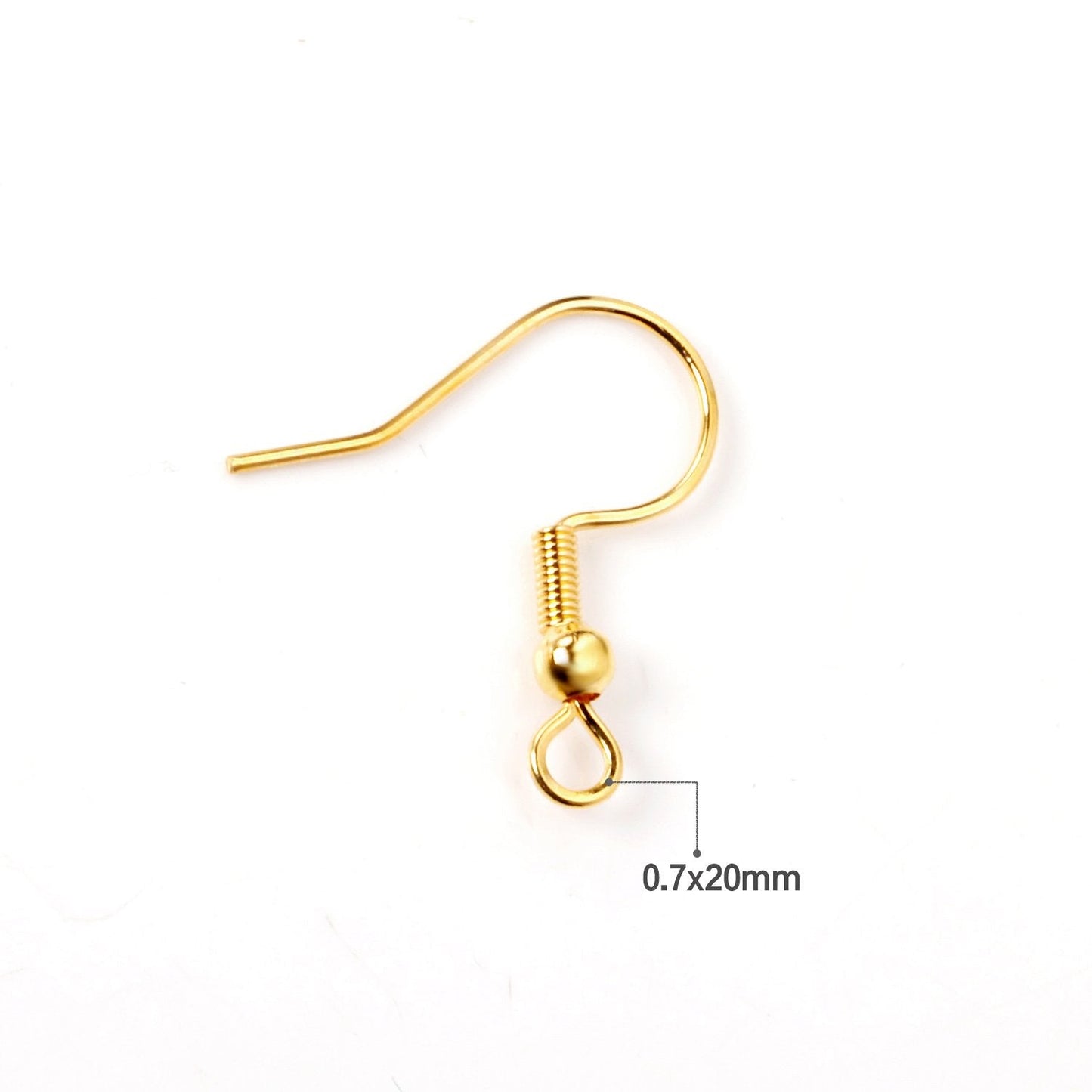 ASON 100 Gold/Silver Color Stainless Steel Earring Hooks,With Steel Ball Jewelry, Can Be Used For DIY Jewelry Making Accessories