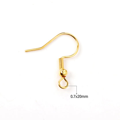 ASON 100 Gold/Silver Color Stainless Steel Earring Hooks,With Steel Ball Jewelry, Can Be Used For DIY Jewelry Making Accessories