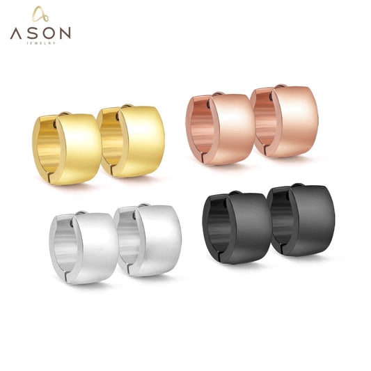 ASON Fashion Jewelry 2022 Statement Drop Dangle Rose Gold Earrings For Women Stainless Steel Earring Set For Female Classic