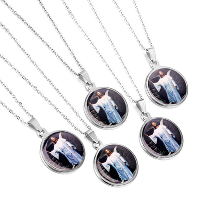 Stainless Steel Necklace Pendant Christianity Necklaces Man Jewelry-105801G