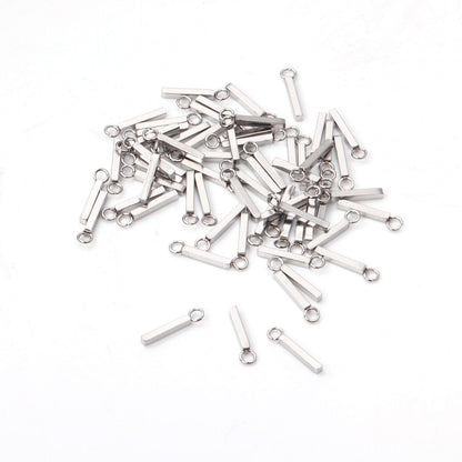 ASON 100pcs/lot Stainless Steel Bar Metal Rod With Tassel Earrings Charm Accessories for DIY Earrings Jewelry Making Supplies