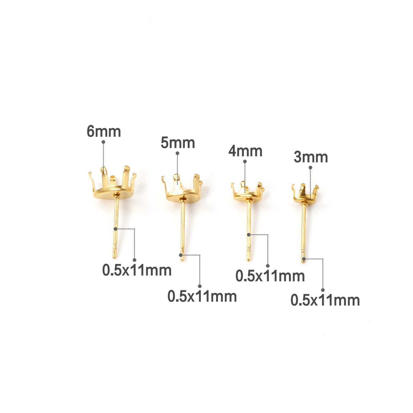 ASON 100pcs/lot Earring Base 316L Stainless Steel  Water Drop Claw Earrings Making For DIY Jewelry Making Jewelry Accessories