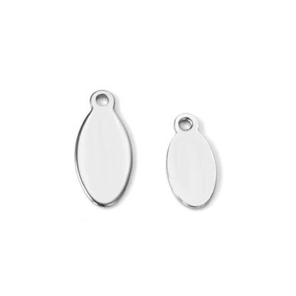 ASON 100pcs/lot Classic Stainless Steel Water Drop Pendants Charms Jewelry Accessories for Bracelet Anklet DIY Jewelry Making