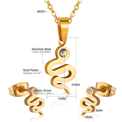 Vintage Zircon Necklace Earrings African Jewelry Sets Fashion Dangle Earrings Bridal Wedding Jewellery Sets