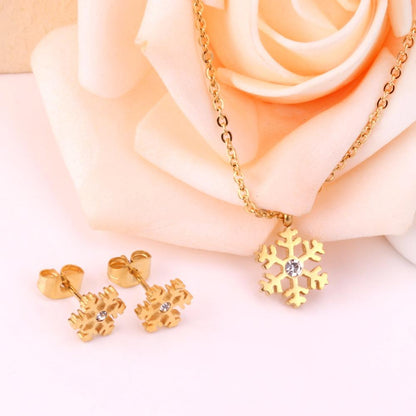 Luxury Wedding Jewelry Set Necklace Earings Sets For Women Engagement Gift