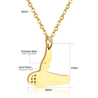 Stainless Steel Hip-hop Punk Collares Collier Pendant Gold/Silver Color Necklace For Men Woman Gothic Jewelry