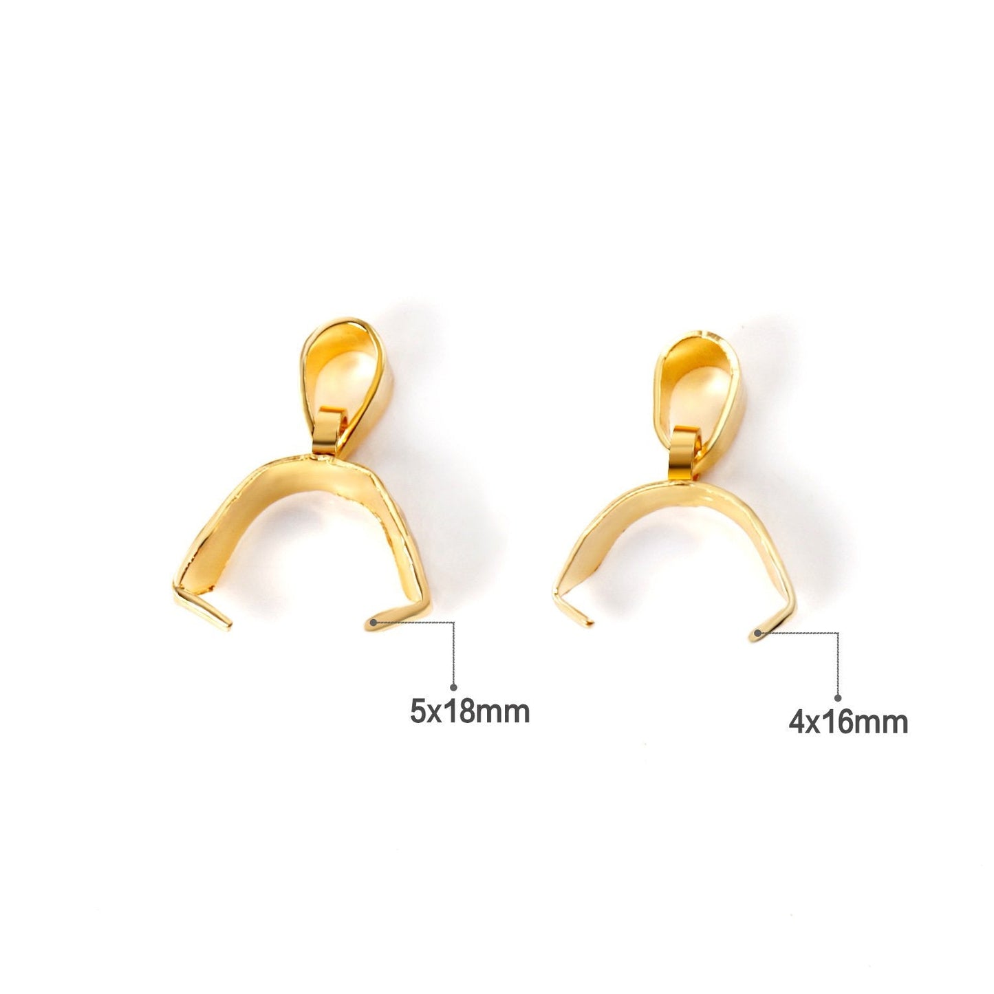 ASON 100pcs Stainless Steel Pendant Buckle Melon Seeds Clasp Hook Necklace Connector Charm Clip Jewelry Finding for DIY Jewelry