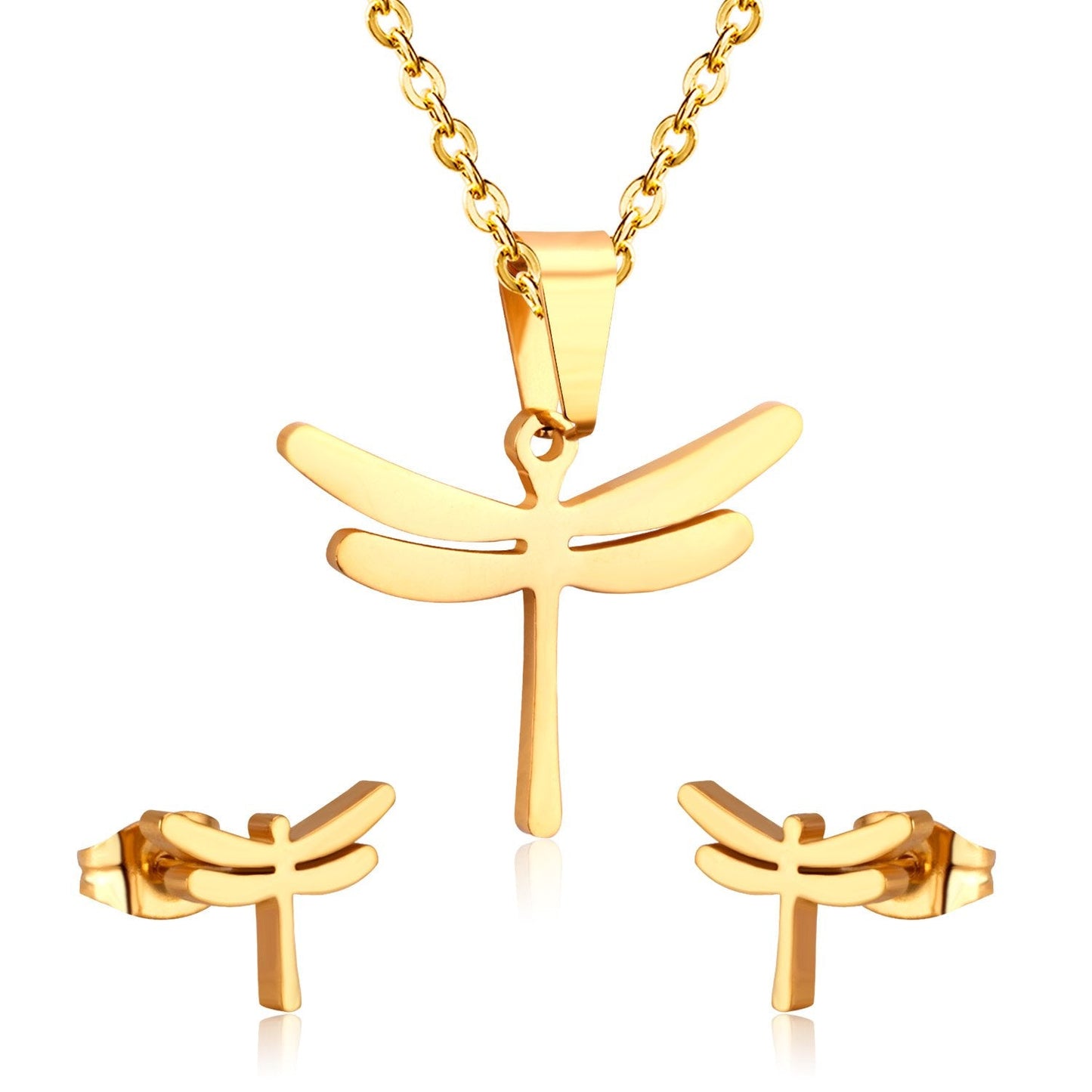 Tree Leaf Jewellery Set Accessories Necklace Earring Stainless Steel Wedding Dubai Indian  Jewelry Sets Free Chain