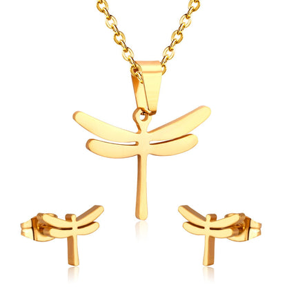 Tree Leaf Jewellery Set Accessories Necklace Earring Stainless Steel Wedding Dubai Indian  Jewelry Sets Free Chain