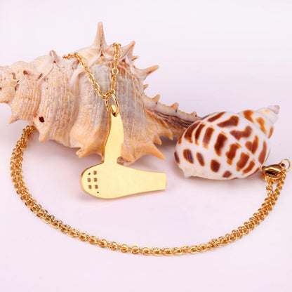 Stainless Steel Hip-hop Punk Collares Collier Pendant Gold/Silver Color Necklace For Men Woman Gothic Jewelry