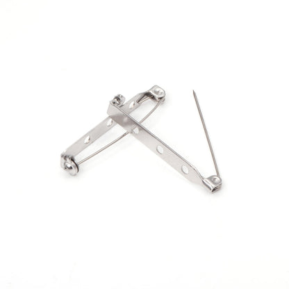 ASON 50pcs/lot Collar Pins Base Brooch Safety 316L Stainless Steel Brooch Base Accessories Scarf Pins Jewelry Making Supplies