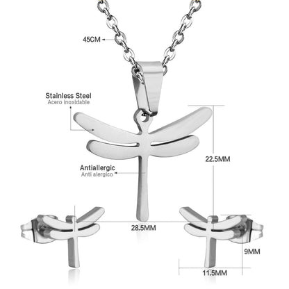 Tree Leaf Jewellery Set Accessories Necklace Earring Stainless Steel Wedding Dubai Indian  Jewelry Sets Free Chain