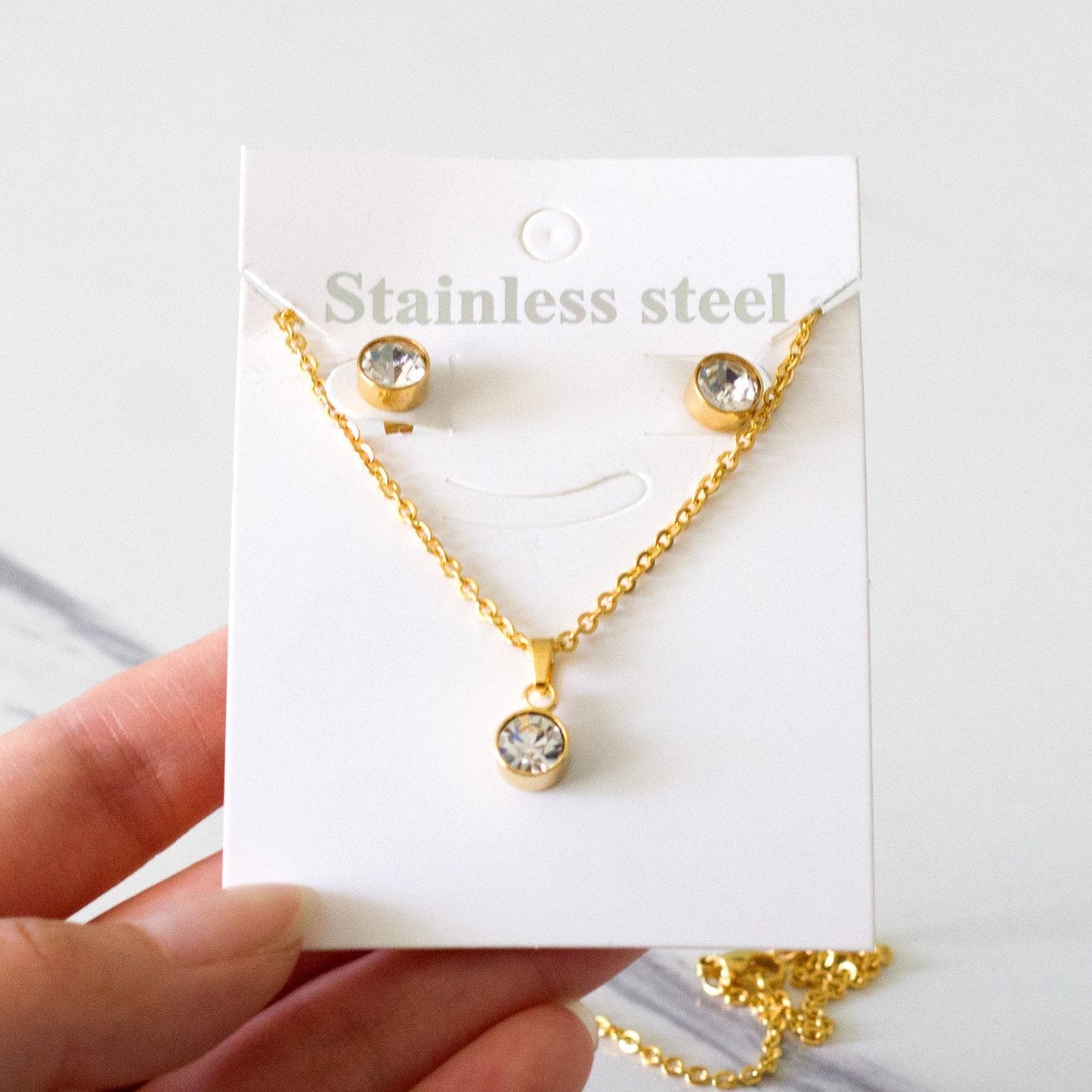 New Cubic Zirconia Necklace Earrings For Woman Wedding Jewelry Set Gold/Silver Color Jewellry Parures Bijoux