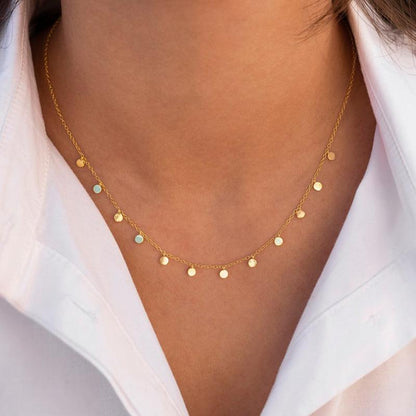 Bohemia Star Collier Elegant Stainless Steel Jewelry Flash Women's Chains Necklaces Office Lady Collars