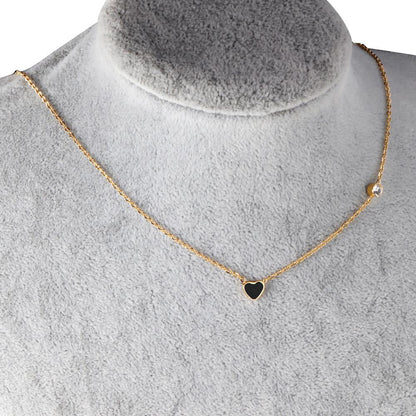 Red Heart Pendant With Crystal Stainless Steel Chain Necklace For Girls Fashion Party Jewellry Accessories 2021 Hot