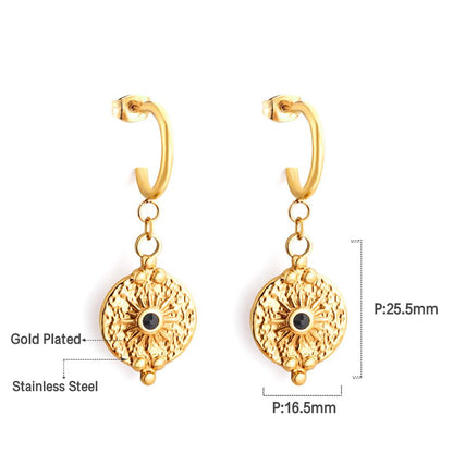 Aretes Mujer Vintage Style Round Hoop Earring Fashion Jewelry Womem Accessories No Fade Earrings Wholesale Wedding