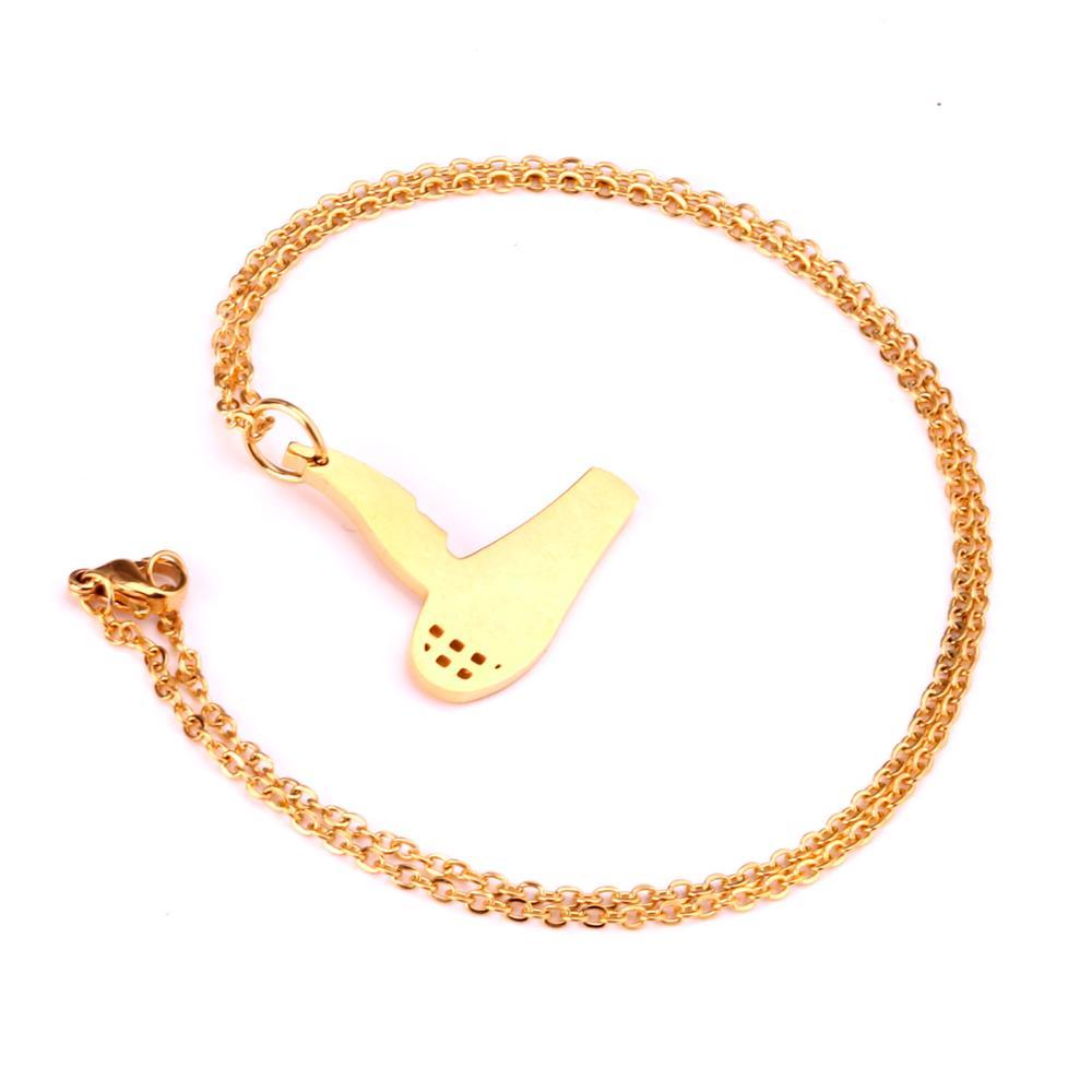 Stainless Steel Hip-hop Punk Collares Collier Pendant Gold/Silver Color Necklace For Men Woman Gothic Jewelry