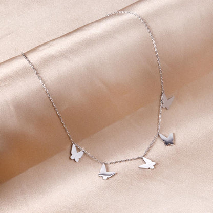 Vintage Many Charms Choker Fairy Grunge Egirls 5 Butterflies Pendant Necklaces Halloween 2021 Trend Women Jewelry