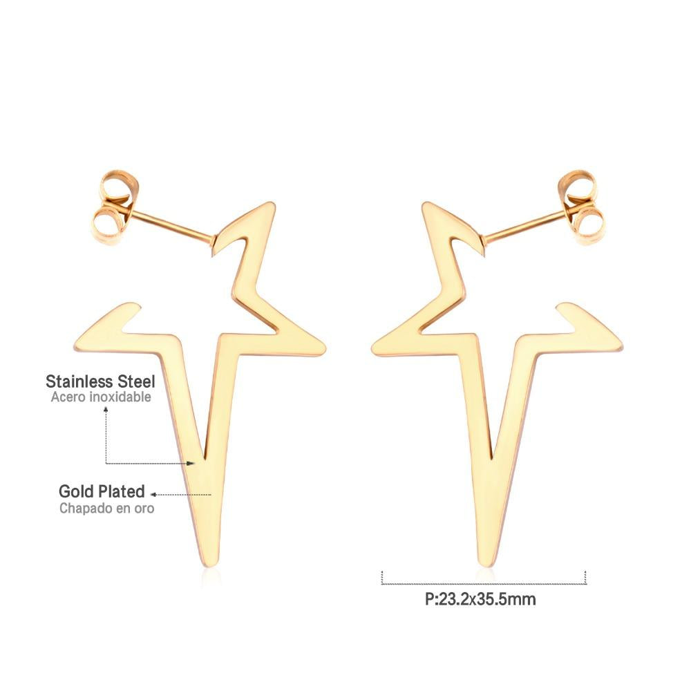 Star Earrings Drop Earring 2020 Gold Color Stainless Steel Korean Earings Set For Women Fashion Jewelry pendientes