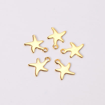 ASON 100Pcs/Lots Perforated star Charms 316L Stainless Steel Geometry Fashion For Necklace Bracelet DIY Jewelry Making Supplies