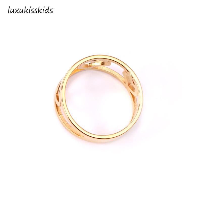 Elegant Gold Rings For Women Men Stainless Steel Engagement Wedding Jewelry For Women Girls Couple Ring Ringen Gift