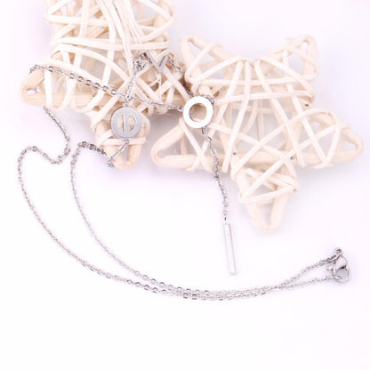 Fashion Jewelry Rose Gold "Love" Pendants Necklaces For Women 316L Stainless Steel Chains choker Necklace Set