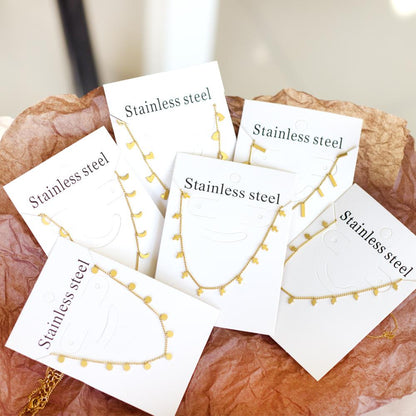 Bohemia Star Collier Elegant Stainless Steel Jewelry Flash Women's Chains Necklaces Office Lady Collars