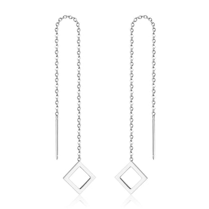 ASON Korean Statement Long Tassel Drop Dangle Earrings 2022 for Women Stainless Steel Earring Set Female Fashion Jewelry