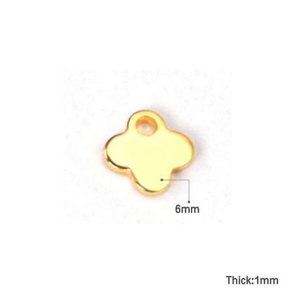 ASON 100pcs/lot Fashion Flower Pendant With Holes Stainless Steel For Necklace Bracelet DRY Handmade Jewelry Making Supplies