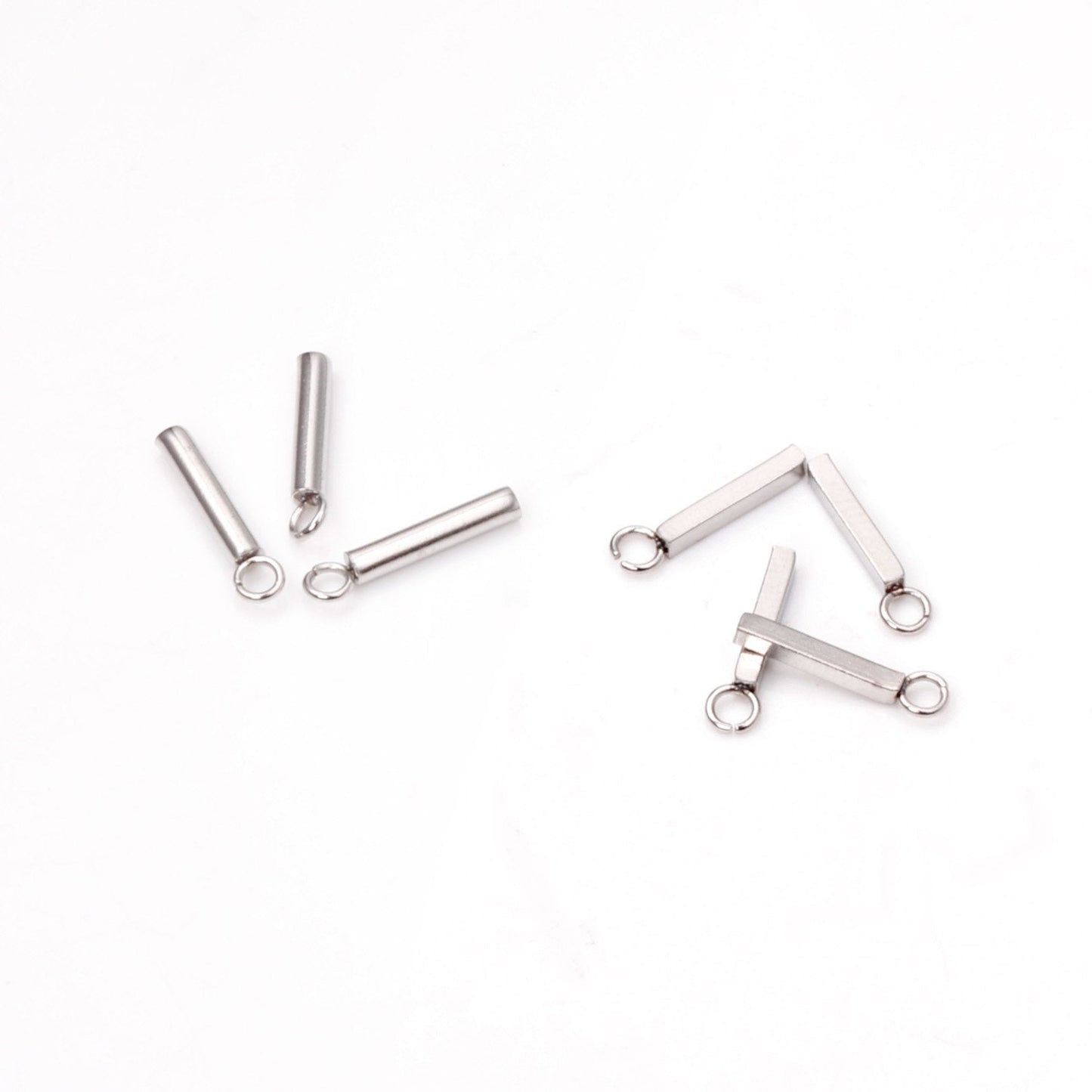 ASON 100pcs/lot Stainless Steel Bar Metal Rod With Tassel Earrings Charm Accessories for DIY Earrings Jewelry Making Supplies