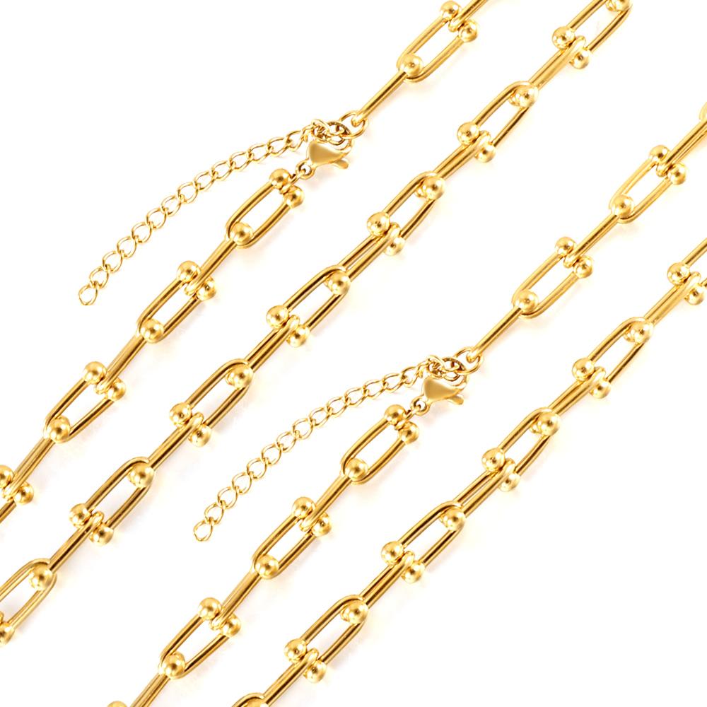 Stainless Steel 5mm Thick Clavicle Chains Heavy Fine Choker Necklaces For Woman Trendy Party Boho Jewelry Collar