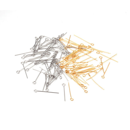 ASON 500pcs/lot Gold/Silver Color Stainless Steel Eye Pin Head Pins Findings Needles Accessories for DIY Jewelry Making Supplies
