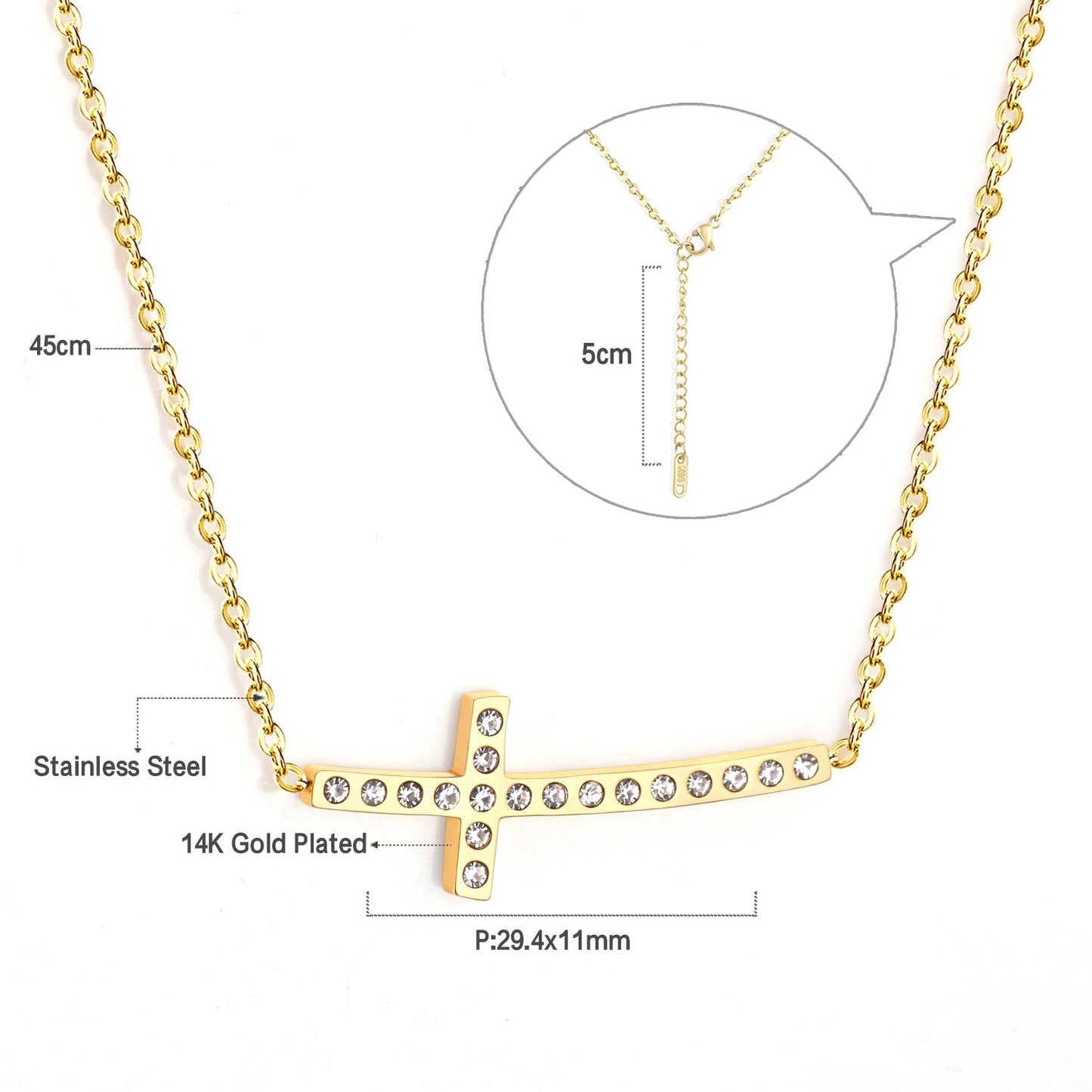 Star Zircon Gold color Pendants Necklaces Set For Girl Stainless Steel Collars Choker Necklace Women 2020 In bulk