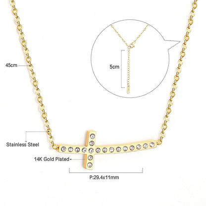 Star Zircon Gold color Pendants Necklaces Set For Girl Stainless Steel Collars Choker Necklace Women 2020 In bulk