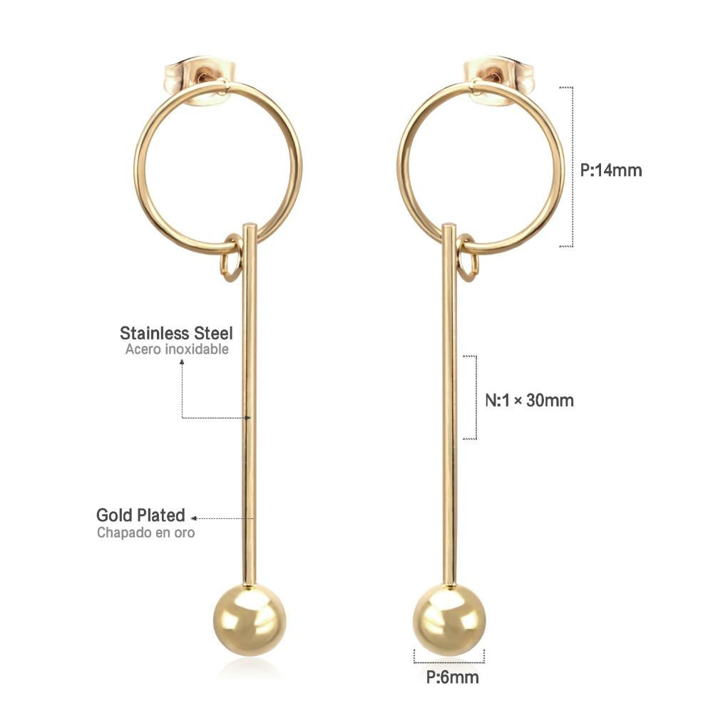 LUXYKISSKIDS Round Ball Pendant Dangle Earrings For Women Fashion Jewelry Christmas Drop Earrings Pendientes Brincos Present
