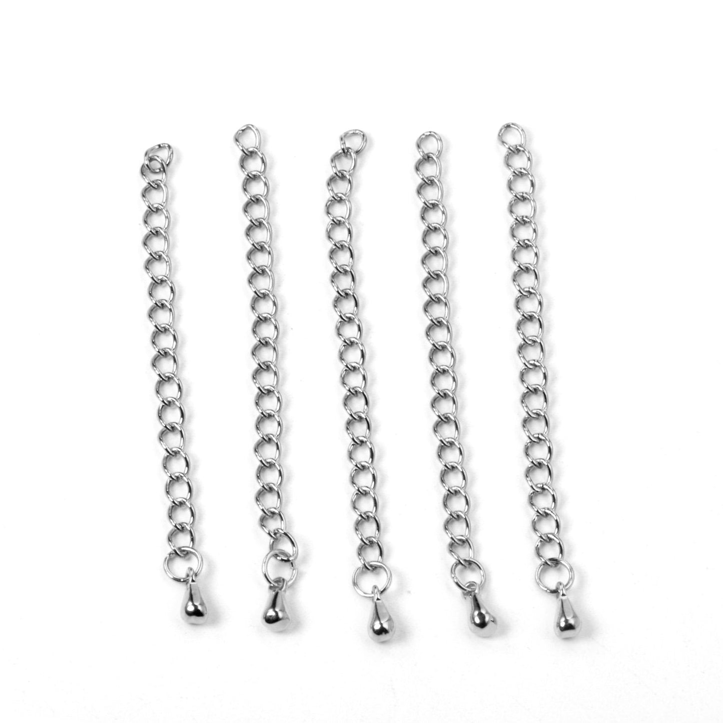 ASON 10pcs/lot Stainless Steel Chain Connector 5mm Lengthen The Chain Gold Silver Color Bracelet Necklace DIY Jewelry Accessory