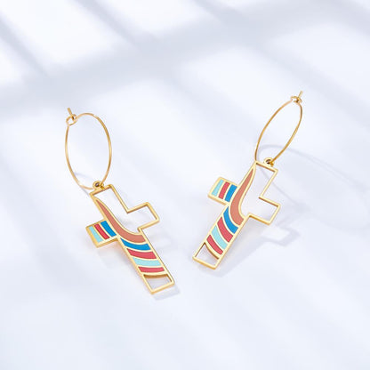 Romantic Acrylic Dangle Earrings For Woman Vacation Jewelry Geometric Cute Heart Pendient Boho Vintage Fairy Bijoux