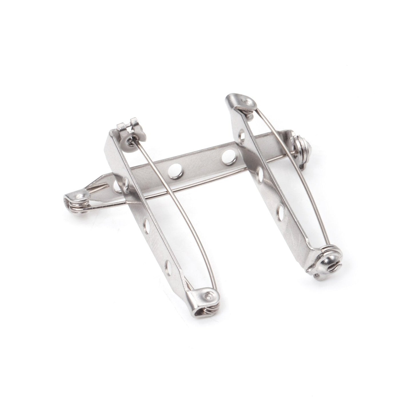 ASON 50pcs/lot Collar Pins Base Brooch Safety 316L Stainless Steel Brooch Base Accessories Scarf Pins Jewelry Making Supplies