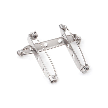 ASON 50pcs/lot Collar Pins Base Brooch Safety 316L Stainless Steel Brooch Base Accessories Scarf Pins Jewelry Making Supplies