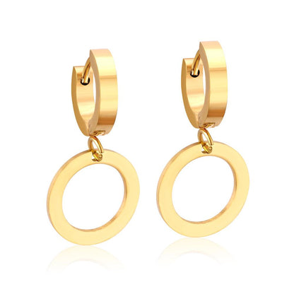 ASON Korean Statement Drop Dangle Geometric Earrings 2022 for Women Stainless Steel Hanging Earring Set for Female Jewelry