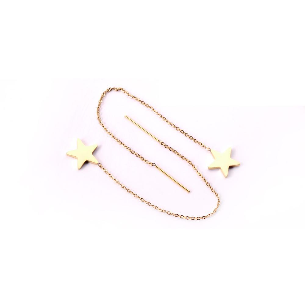Brincos Star Drop Earring Stainless Steel Long Dangle Christmas  Earrings Fashion Jewelry Earrings 2020 For Women