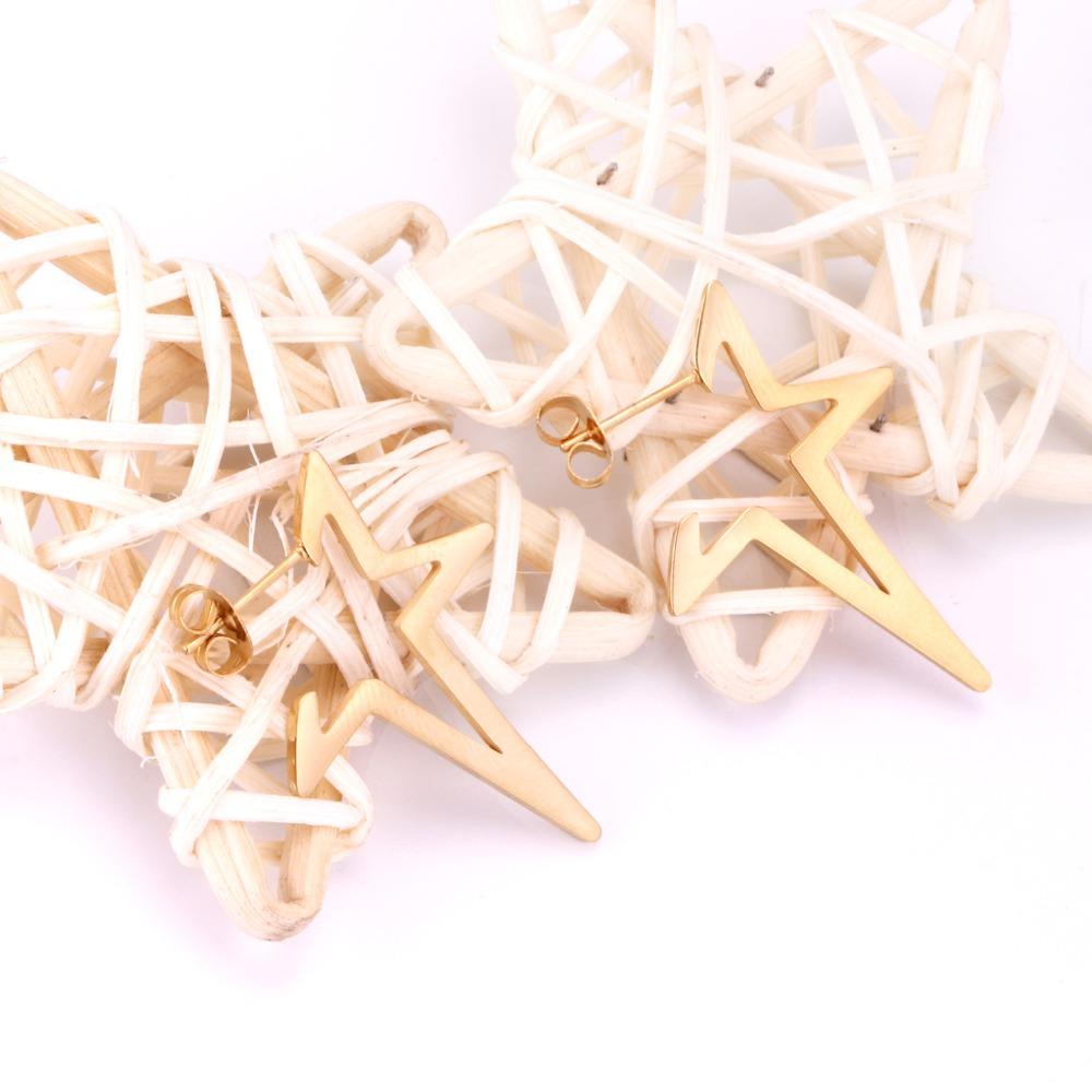 Star Earrings Drop Earring 2020 Gold Color Stainless Steel Korean Earings Set For Women Fashion Jewelry pendientes