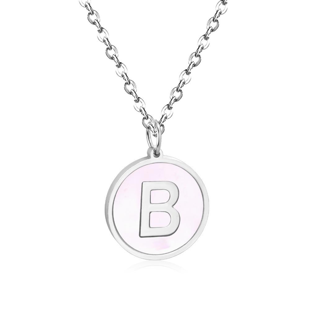 New and Hot 316L Stainless Steel Alphabet Pendant Necklace 26 Letters A-Z Choker Necklaces Jewelry
