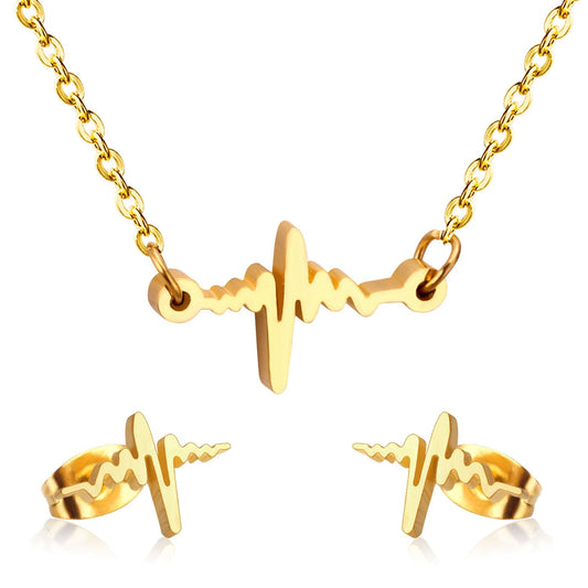 Fashion Gold Color Stainless Steel Jewelry Sets High quality 316L Accessories