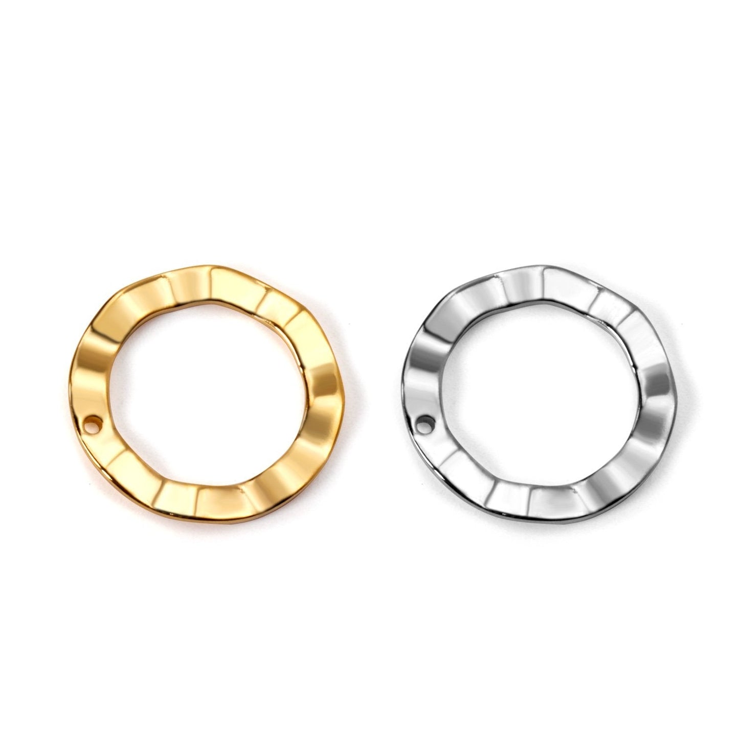 ASON 100 Pcs/Lot Fashion Round Charm Stainless Steel Hollow Out Pendant Wholesale For Necklace Bracelet Jewelry Making Supplies