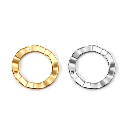 ASON 100 Pcs/Lot Fashion Round Charm Stainless Steel Hollow Out Pendant Wholesale For Necklace Bracelet Jewelry Making Supplies