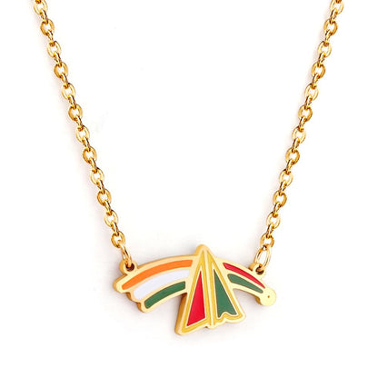 Rainbow Pendant Necklace For Girls Birthday Gifts Summer Lucky Jewelry Colorful Rainbow Charms Collares For Woman