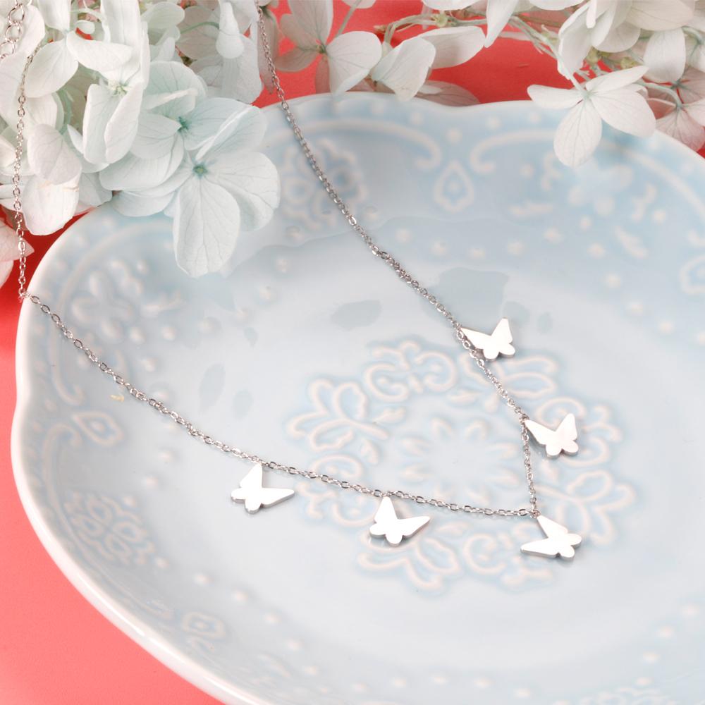 Vintage Many Charms Choker Fairy Grunge Egirls 5 Butterflies Pendant Necklaces Halloween 2021 Trend Women Jewelry